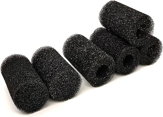6X Pre-Filter Sponge for Aquarium Shrimp Fry Fish Tank Filter Pump Prefilter Sponge Replacement Foam Cover 3.2 X 1.6 Inch with 0.8" Hole Diameter-PawvioPets
