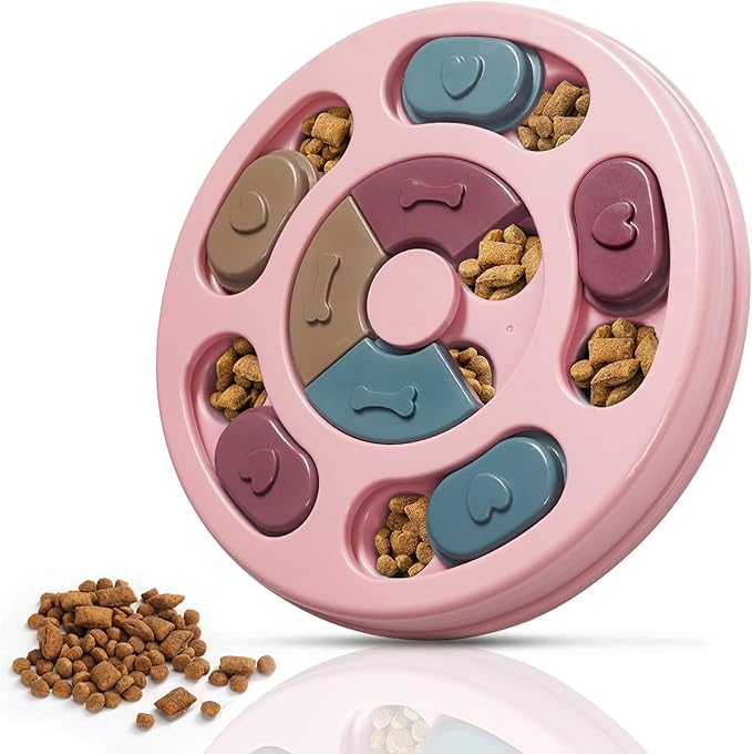 DR CATCH Dog Puzzles,Dogs Food Puzzle Feeder Toys for IQ Training & Mental Enrichment,Dog Treat Puzzle(Pink)-PawvioPets