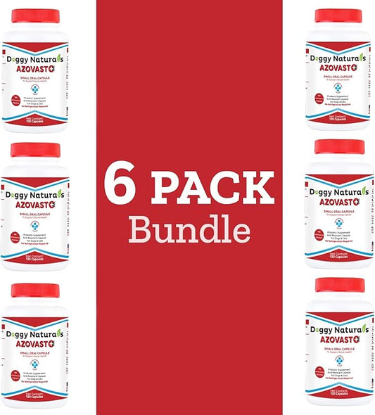 Azovast Plus Kidney Health Supplement for Dogs & Cats, 720ct - NO Refrigeration Required - Help Support Kidney Function & Manage Renal Toxins - Renal Care Supplement Capsule(U.S.A)(720 Caps)-PawvioPets