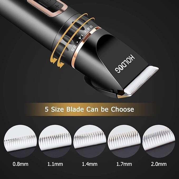 Dog Clippers Professional Heavy Duty Grooming Clipper 3-Speed Low Noise High Power Rechargeable Cordless Pet Tools for Small & Large Dogs Cats Pets with Thick Coats-PawvioPets