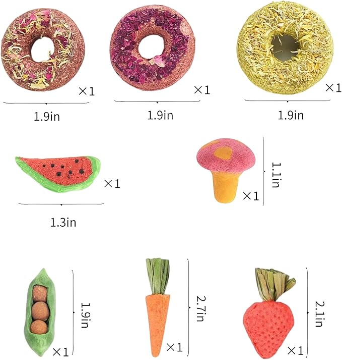 31 Pcs Small Pet Chew Toys for Dental Health - Natural Apple Wood, Timothy Grass Sticks & Sweet Bamboo, Teeth Grinding Toys for Rabbits, Guinea Pigs, Hamsters, Chinchillas Cage Accessories-PawvioPets