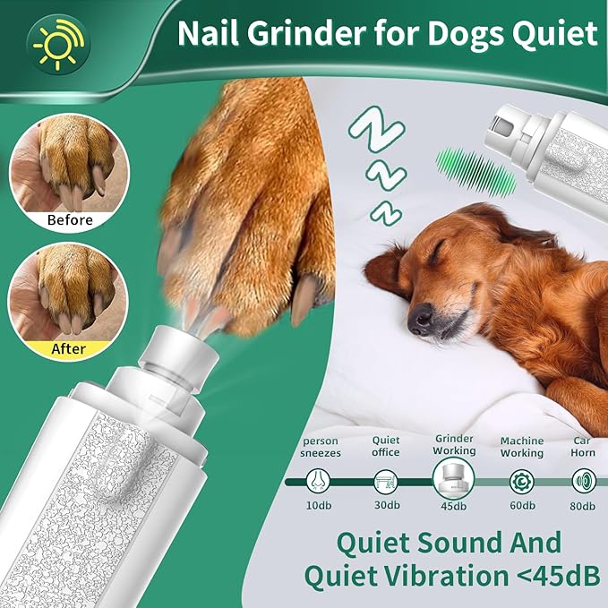 2-in-1 Cat Nail Clippers & Dog Nail Clippers Trimmers for Large Medium Small Dogs Cats Claw Trimmer Quick Sensor and Safety Guard USB Rechargeable with 2 LED Lights Dogs Nail Trimmer-PawvioPets