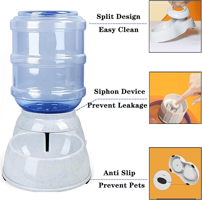 Automatic Dog Water Dispenser, 3 Gallon| 11L Gravity Automatic Pet Water Dispenser Station, Pet Waterer for Dogs and Cats, Large Capacity Water Feeder-PawvioPets