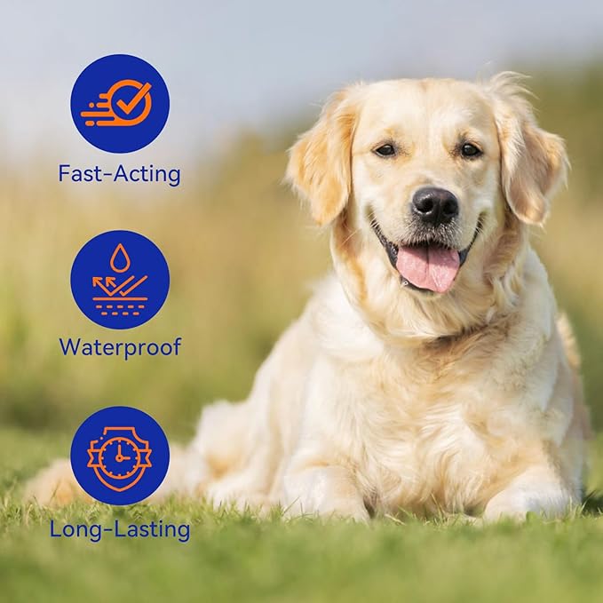 Flea and Tick Prevention for Dogs, Addcool Dog Flea and Tick Treatment, Flea & Tick Control Topical Drops, 3 Doses, Vet-Recommended(45-88 lbs)-PawvioPets