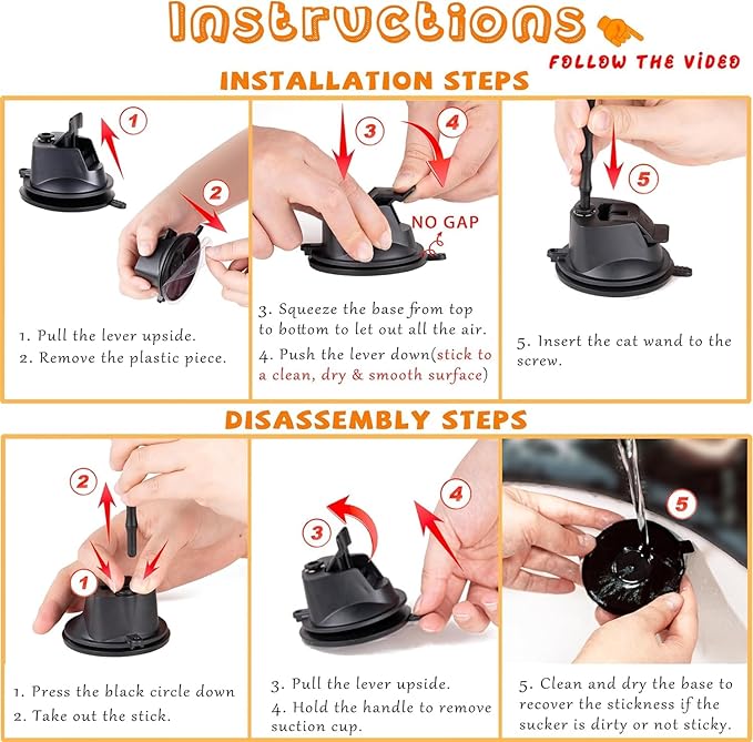 22Pcs 5-in-1 Cat Toys Interactive Cat Toy for Indoor Cats with Sticky Super Suction Cup Detachable Replacements Feathers Balls Mice Spring 3 Wand Hanging Door Kitten Toys-PawvioPets