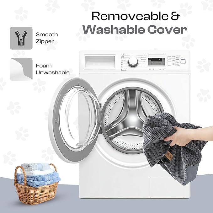 Dog Stairs for High Beds Up to 30", Extra-Tall 24.5" 5-Step Foam Pet Ramp with Washable Cover, Gentle Slope Steps, Bed & Couch Ladder for Small Medium Dogs & Senior Cat, Puppy Climbing Stairs-PawvioPets