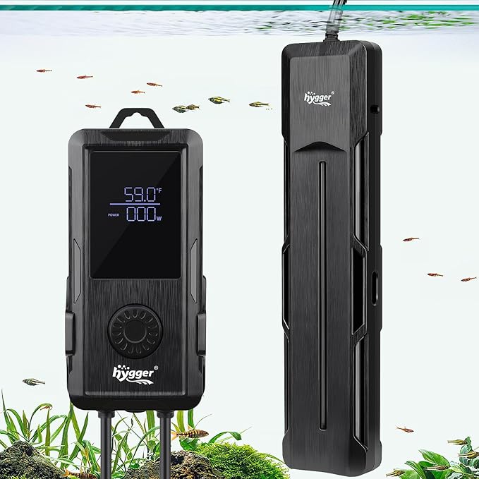 hygger Aquarium Heater 500W/800W/1000W,Fish Tank Heater with Danger Warning Automatically Stops Heating System and Digital LED Controller,for Freshwater or Saltwater 80-220 Gallon Tank-PawvioPets