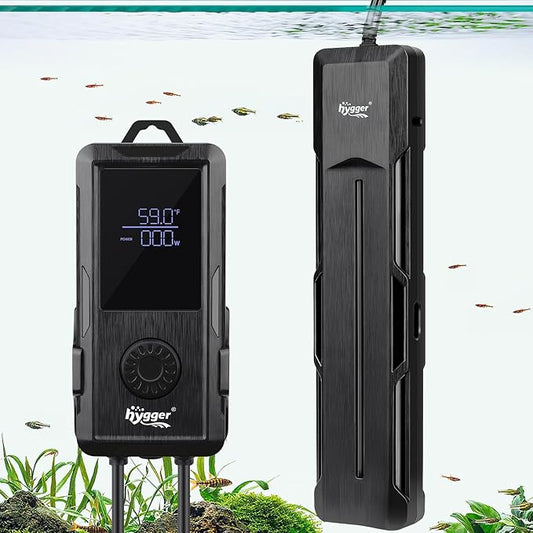 hygger Aquarium Heater 500W/800W/1000W,Fish Tank Heater with Danger Warning Automatically Stops Heating System and Digital LED Controller,for Freshwater or Saltwater 80-220 Gallon Tank-PawvioPets
