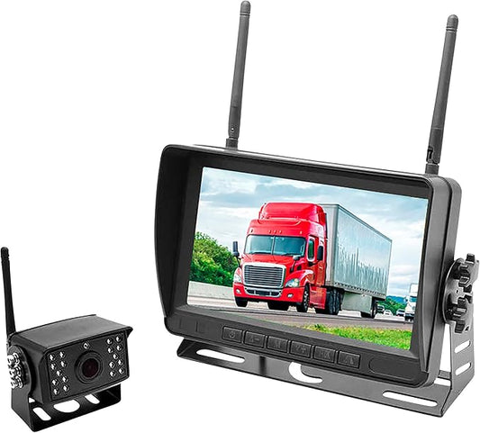 FalconEye Electronics 2nd Generation 200-300Ft Wireless Range Backup Camera for Trucks, Fleets. HD, 7inch LCD (1 Cam System)-PawvioPets