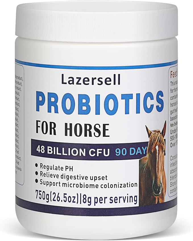 Probiotics for Horses Dietary Supplement, All-Natural Digestive System Maintenance Formula Equine Digestion Support Horse Health Supplements (90 Days)-PawvioPets