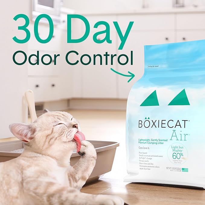 Boxie Gently Scented Cat Litter, Lightweight 30-Day Odor Control, Clumping, 6.5lb-PawvioPets