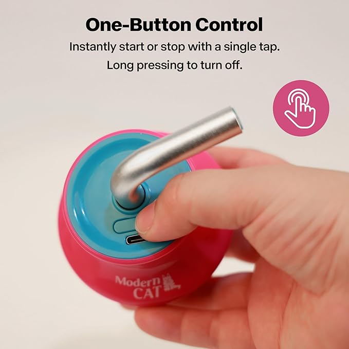 Cat Laser Pointer Toy for Bored Indoor Cats, Automatic Interactive Cat Toy, 360° Laser Rotation, USB Rechargeable, Wooble Base-PawvioPets