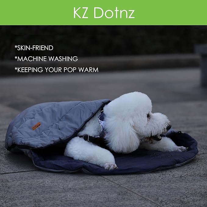 Camping Dog Sleeping Bag, Waterproof Warm Pet Bed Cave, Packable Washable Dog Bed Mat with Compression Bag-PawvioPets
