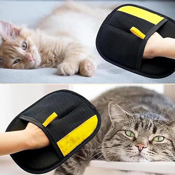 2 PCS Electrostatic Gloves Pet Hair Removal, 2025 New Upgrade Pet Hair Remover Glove Washable Reusable Dogs Cats Hair Gloves Animal Fur Removal Tool for Clothes Furniture Carpet Curtain Bed Sheets-PawvioPets