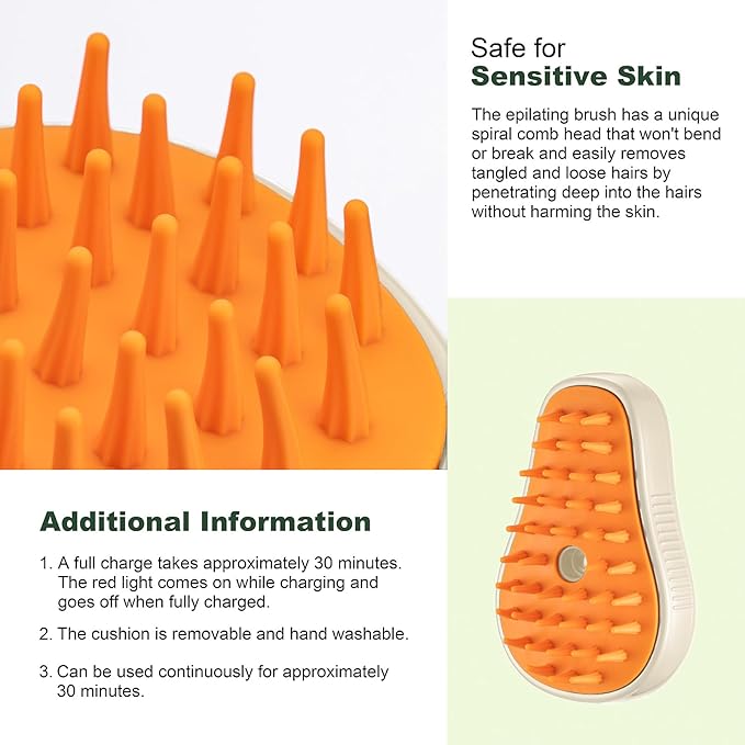 3 In 1 Pet Brush for Shedding, Portable Hair Removal Tool for Cats and Dogs, Deshedding Grooming Brush for Indoor Pets-PawvioPets