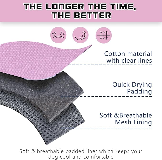 BUMBIN Tactical Dog Harness for Small Dogs No Pull, Famous TIK Tok No Pull Puppy Harness, Fit Smart Reflective Pet Walking Harness for Training, Adjustable Dog Vest Harness with Handle Pink XL-PawvioPets