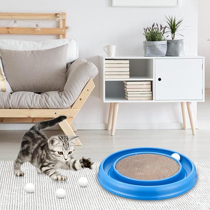 Cat Track Balls Replacement Track Balls for Turbo Round Scratcher Toy (4 pcs)-PawvioPets