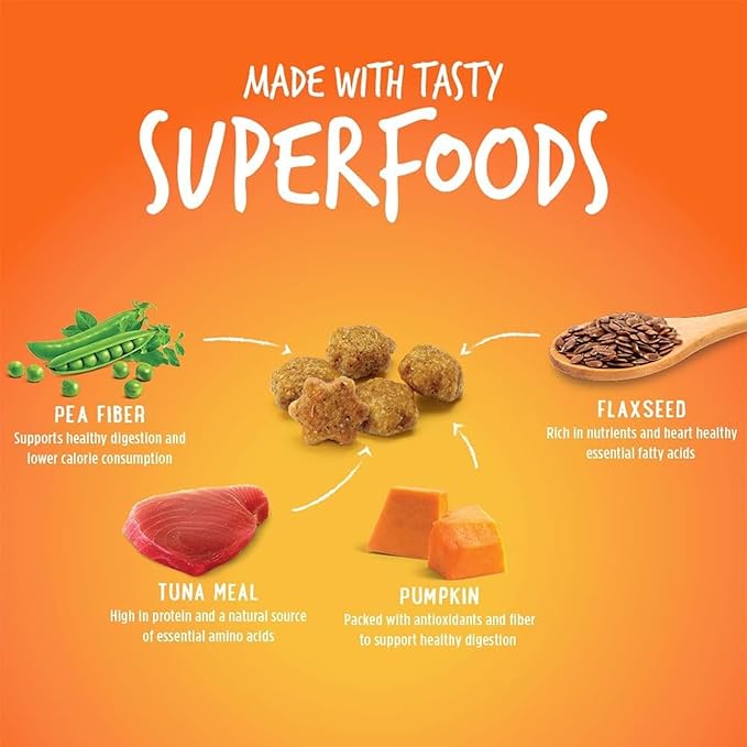 Fruitables Cat Treats, Healthy Treats For Cats, Low Calorie and Packed with Protein, Crunchy Biscuits, Free of Wheat, Corn and Soy, Made with Real Tuna and Pumpkin, 2.5oz-PawvioPets