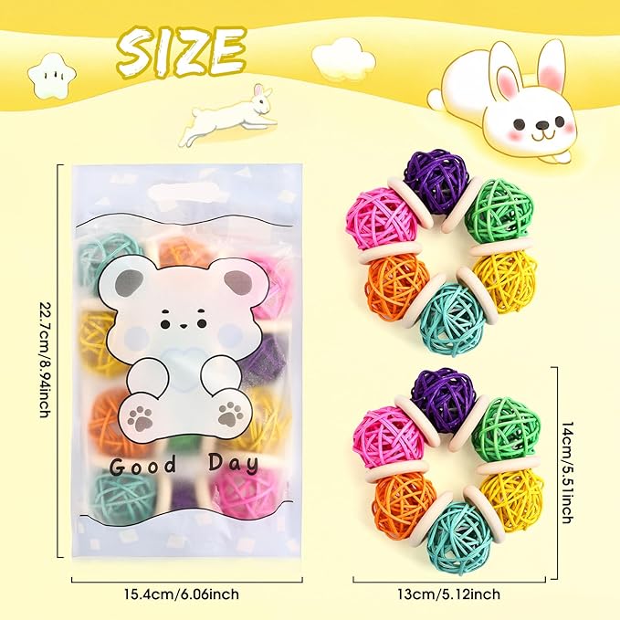 2 Pcs Natural Grass Chew Balls for Rabbits, Chinchillas, Hamsters & Mice - Safe Dental Health Toys for Teeth Grinding, Chewing & Dental Care, Small Animal Enrichment Chew Toys-PawvioPets