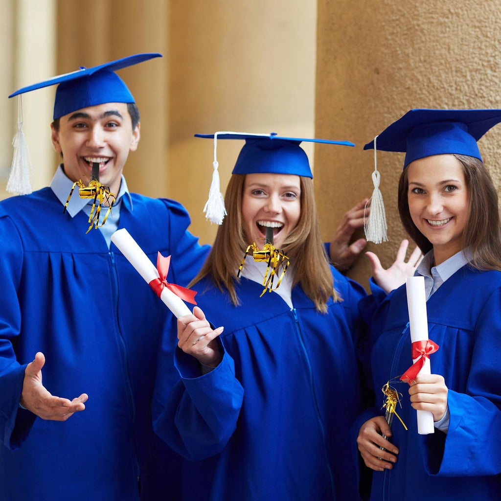 Skylety 18 Pcs Party Blower Noisemakers Party Squawkers Blowouts Whistles Fringed Noise Maker Musical Blowouts for Birthday Supplies(Black and Gold)