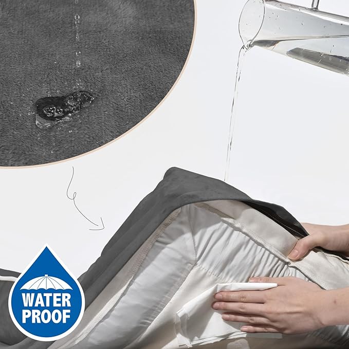 Comfort Expression Waterproof Large Dog Beds Orthopedic Foam Dog Beds Sofa Comfy Pet Bed with Washable Removable Cover & Non-Slip Bottom(Large,Dark Grey)-PawvioPets