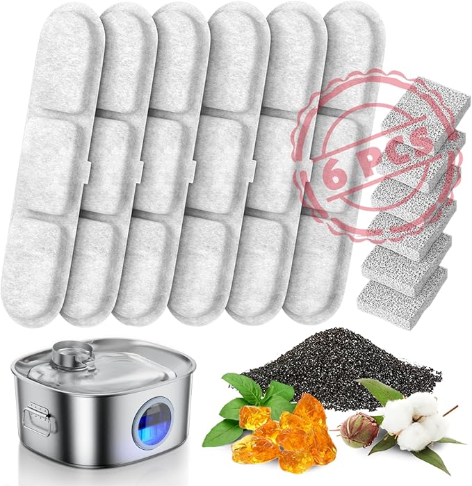 Dog Water Fountain Stainless Steel, 11L/2.8Gal Large Pet Fountain for Large Dogs Inside, Dog Fountain Water Bowl Dispenser with Visible Window & LED, Ultra Quiet for Multi-Pet (Filters)-PawvioPets