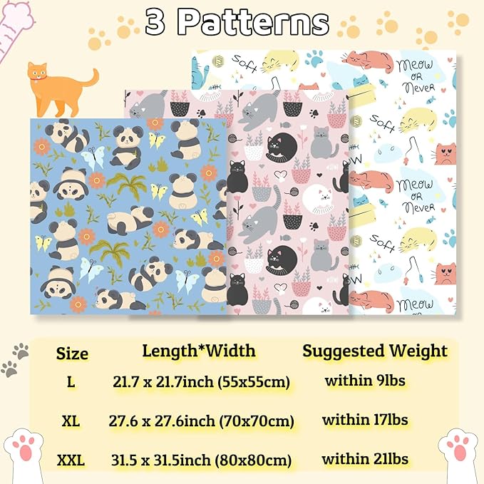 31.5" Cat Wrap for Grooming-Premium Cat Grooming Wrap Cat Restraint for Nail Clipping, Self-Adherent Soft Cat Blanket to Wrap Cat Anti-Scratch Anti-Escape Grooming Bag (White, XXL)-PawvioPets