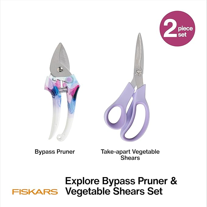 Fiskars Pruner and Veggie Shears Set, Explore Collection-PawvioPets