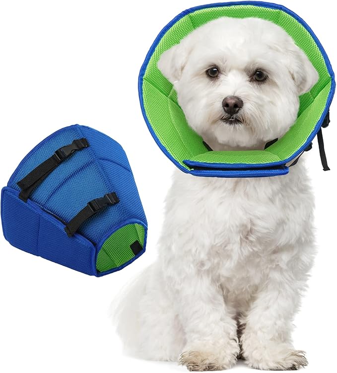 Dog Cone Collar After Surgery, Adjustable Soft Recovery Cone for Small Dogs to Stop Licking, Light-Weight Comfortable Elizabethan Collar for Dogs Anti-Bite Lick Protective Wound-PawvioPets