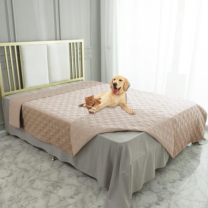 Ameritex Waterproof Blanket Reversible Dog Bed Cover Pet Blanket for Furniture Bed Couch Sofa-PawvioPets