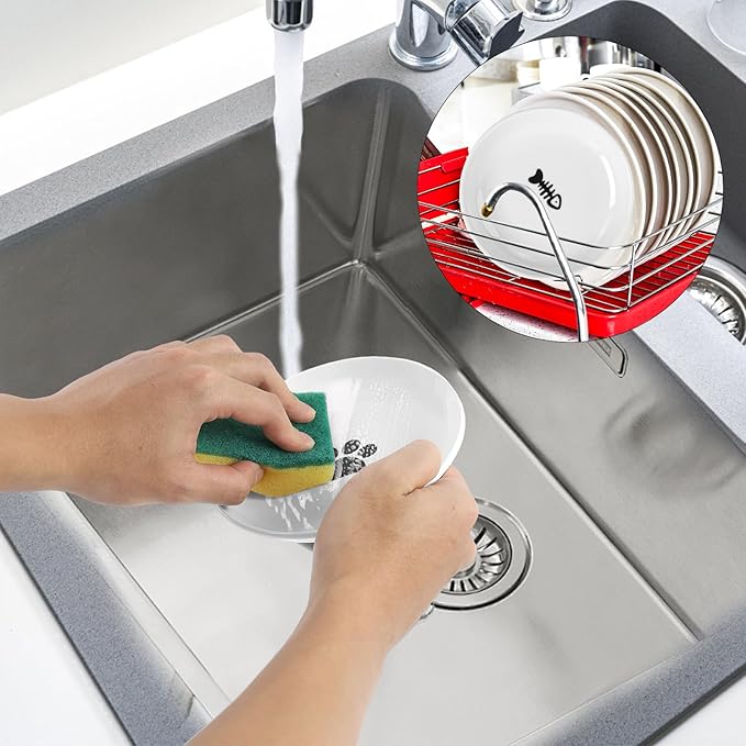 6 Pack Cat Food Bowl, Ceramic Cat Bowls, Anti Whisker Fatigue Cats Bowl Set,5.5 Inches Shallow Wide Kitten Plates for Food and Water (Cat's Paw+Fishbone)-PawvioPets