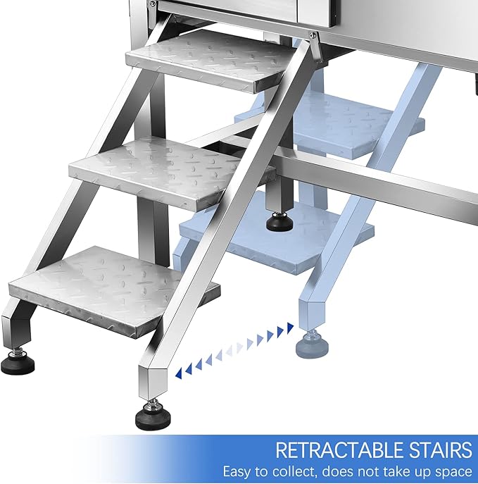 Dog Bath Tub 34'' Small Dogs, Pet Grooming Bahtub Home Washing Station for Small Pets Stainless Steel with Sliding Doors, Left Steps-PawvioPets