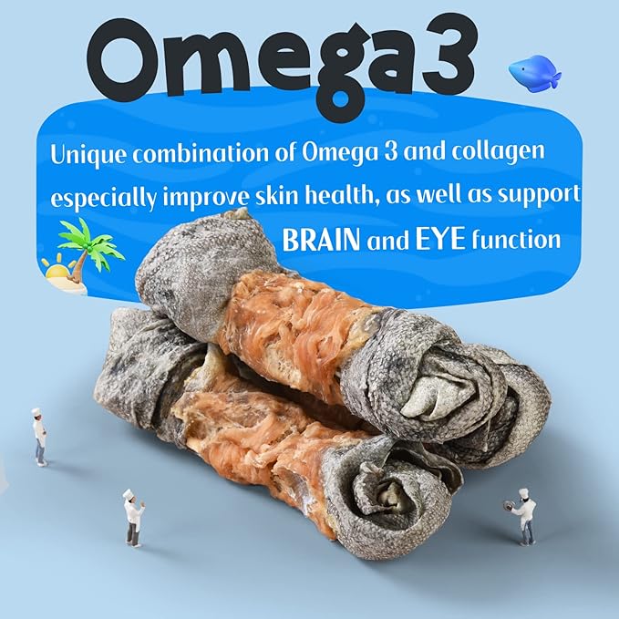 ASMPET Dog Treats Chews, Chicken Wrapped Cod Skin Knotted Bones Rawhide-Free & Grain-Free for Small Medium Large Breeds-PawvioPets