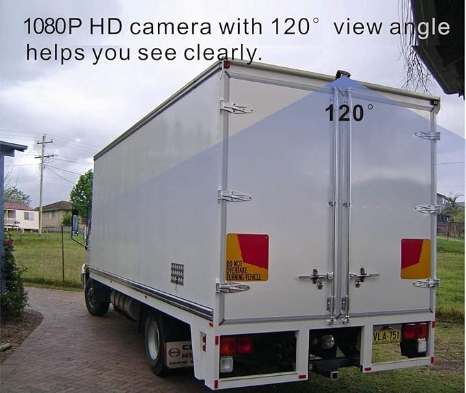 AHD 1080P 7" Reverse Rear View Backup Dual Camera System, Two Cameras with Night Vision Waterproof IP69K Vibration-Proof 10G for Truck/Trailer/RV/Bulldozer/Crop Sprayer/Agricultural Equipment-PawvioPets