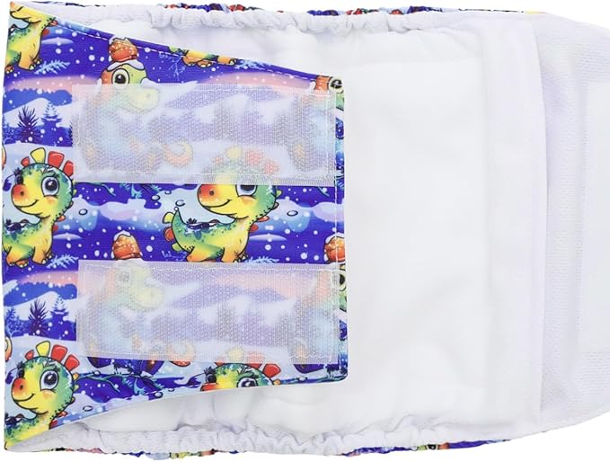 CuteBone Dog Diapers Male Belly Bands 3 Pack for Male Dogs Reusable Puppy Wraps DM65XS-PawvioPets