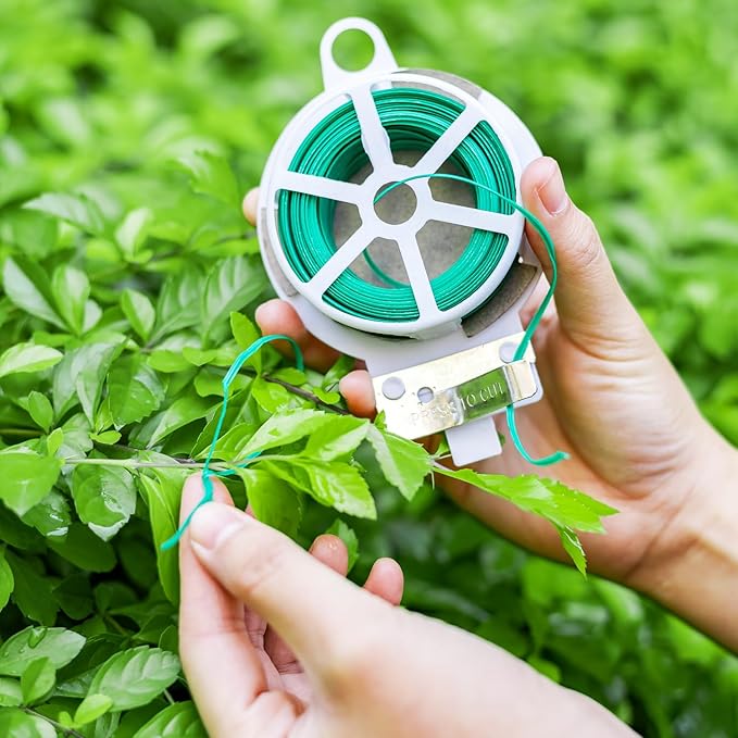 ESOW Garden Tool Set 7 PCS, Includes Cast-Aluminum Heavy Duty Hand Trowel, Transplant Trowel, Hand Rake, SK-5 Steel Gardening Scissor, Plant Tie, Bag & Gloves, Tool Kit Gifts-PawvioPets