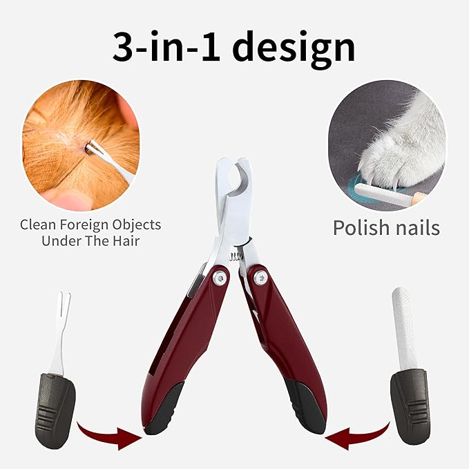 Dog Nail Trimmers & Dog Nail Clippers for Grooming - Small Dog Nail Clippers - Safe and Easy Stainless Pet Supplies-PawvioPets