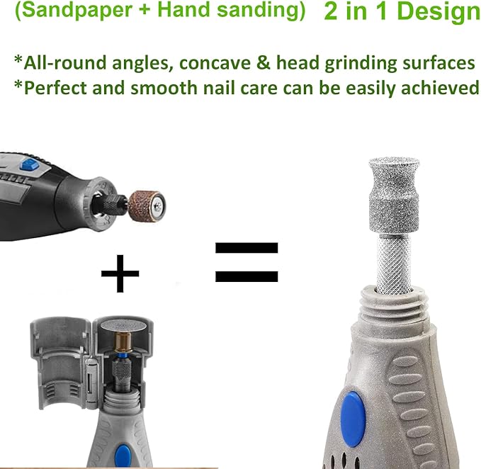 FlashA+60 Diamond Dog Nail for Dremel, Screw-Mounted Mode Nail Dremel Tool for Dogs, Especially Suitable for Long-Haired Dogs, Dremel Polishing Bits, Animals Nail Care & Home Grinder Tools-PawvioPets