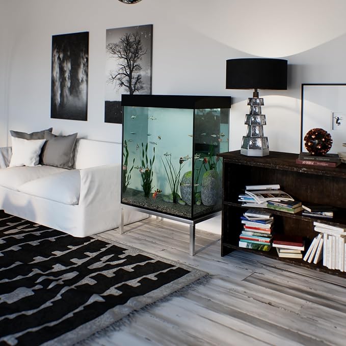 24 in X 36 in. Aquarium Stand | Industrial Style Aluminum Fish Tank Base with Open Frame Design-PawvioPets