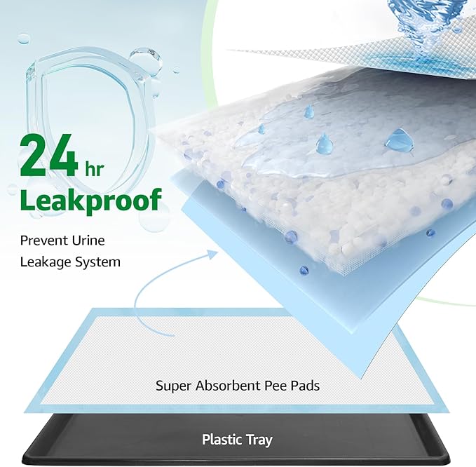 Dog Grass Pad with Tray,35.5” x 23.6” Indoor Dog Potty System 2 Pics Replacement Artificial Grass Mats-5 Pics Disposable Puppy Pads,for Puppy Training Apartment,Balcony and Apartment Use-PawvioPets