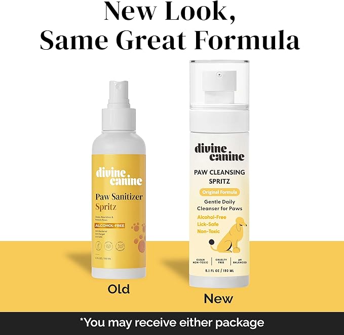 Dog Paw Cleaner - 5.1 Fl Oz of Alcohol Free Paw Cleansing Spray - Made with Aloe, Copaiba Oil, and Lemongrass Oil to Nourish and Clean Paws - Made in The USA-PawvioPets