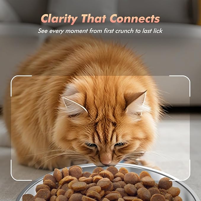 Automatic Cat Feeder with Camera - 5G WiFi Timed Cat Food Dispenser, 1080P HD Video with Night Vision, 1-15 Meals, 1-99 Portions, 2-Way Audio, Keeps Dry Food Fresh, 5L Auto Pet Feeder Also for Dogs-PawvioPets
