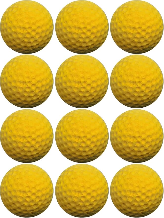 Cat Golf Balls for Indoor Cats Toy Ball Kitten Toys Interactive Cat Ball Sponge Foam Sponge Soccer Balls (Yellow)-PawvioPets
