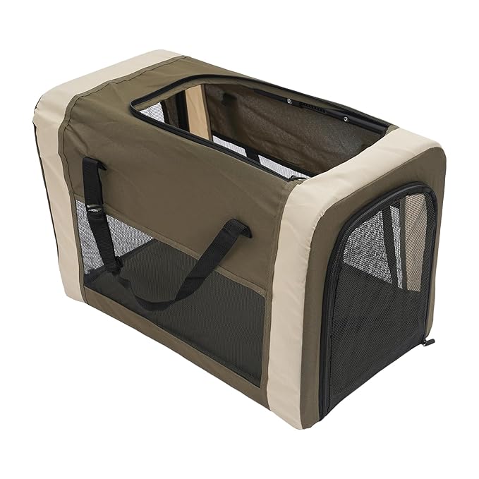 2-Layers Pet Stroller for 2 Cats/Dogs,Foldable Lightweight 77lbs Capacity Carrier, 4 Wheels, Removable Basket & Storage Pocket,for Small Pets (Green)-PawvioPets