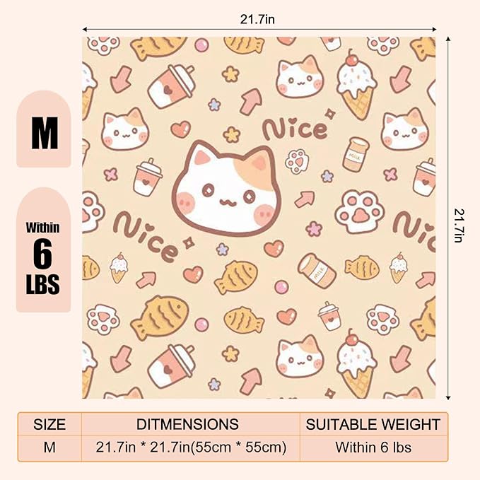 21.7" Grooming Wrap Cat Wrap for Cutting Nails Cat Restraint for Nail Clipping Cat Swaddle Wrap Cat Burrito Wrap M(Within 6lbs) Anti-Scratch Anti-Escape Multifunctional Pet Tool-PawvioPets