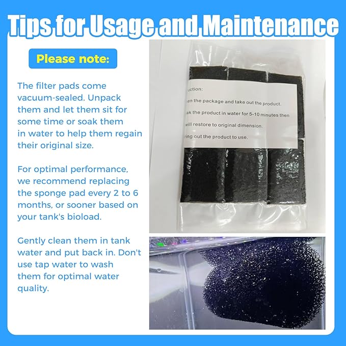 AQUANEAT 12-Pack Pre-Filter Sponge for Aquarium Shrimp Fry Fish Tank Filter 1” Intake, Replacement Foam Cover-PawvioPets