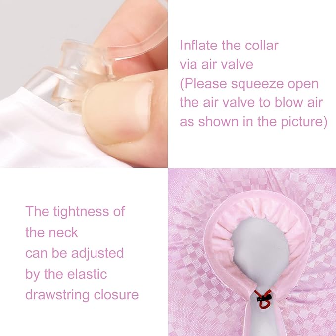 CuteBone Inflatable Dog Cone Alternative for Large Dogs After Surgery-Double Adjustable Neck Range P23SO00101XL-PawvioPets