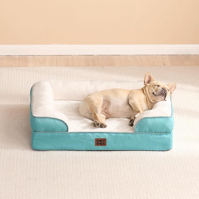EHEYCIGA Orthopedic Dog Bed, Waterproof Memory Foam, Turquoise Blue, 30"L x 20"W x 6.5"Th-PawvioPets