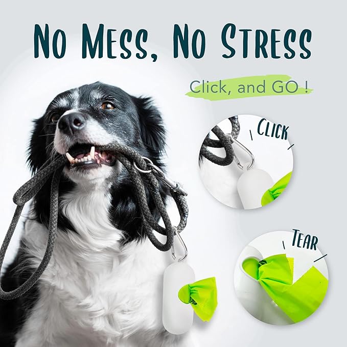 Compostable Dog Poop Bag Rolls, Doggie Poop Bags Refills, Eco-Friendly Pet Waste Bags, Vegetable-Based Unscented, Extra Thick, Leak Proof, Size 9 x 13 Inches, 360 count-PawvioPets