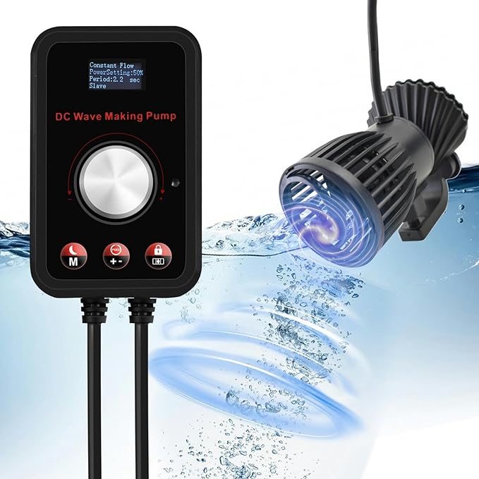 CONQUERALL 520-2600GPH 15W Wave Maker 24V DC Multi Angle Direction Sine Wave Technology Large Flow Suit for Fish Tank Aquarium Freshwater and Saltwater-PawvioPets